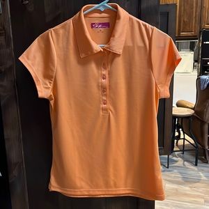 Womens Orange Golf Shirt